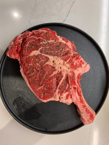 Click to view full screen Australian tomahawk steak, approximately 1.2 kg. photo review
