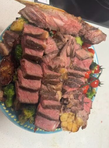 Click to view full screen Australian tomahawk steak, approximately 1.2 kg. photo review